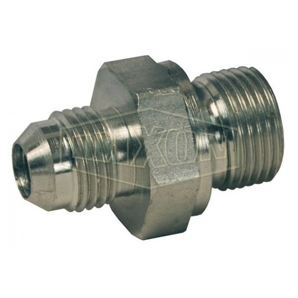Dixon Hydraulic Adapter, 1-1/16-12 x 3/4-14 Nominal, 37Deg Male JIC Flare x Male BSPP, Carbon Steel, Domesti B3800-12-12 - main